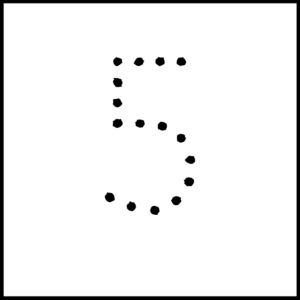 FREE Number Tracing Card 5
