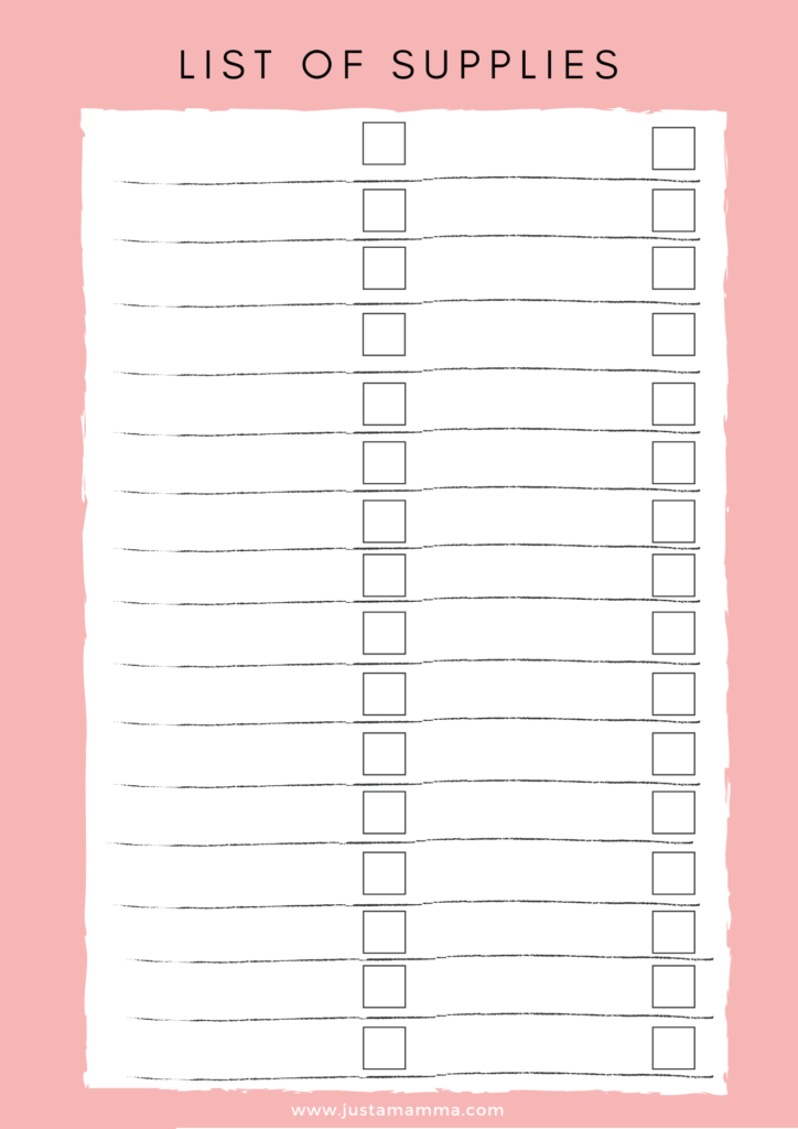 FREE Weekly activity planner for kids page2