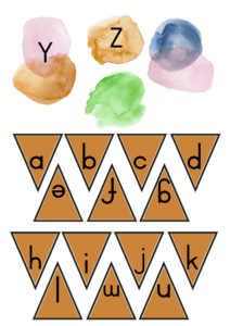 Upper case and lower case matching game 3