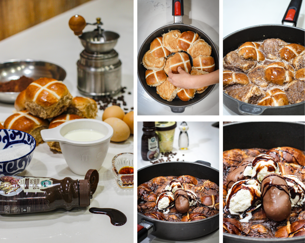 chocolate hot cross bun bake recipe